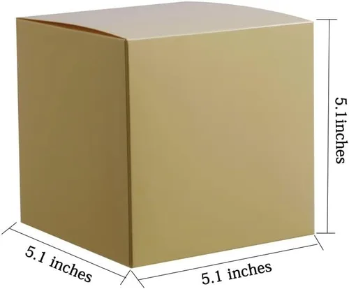 Miniatura 5 de Caja de regalo cuadrada para todas las ocasiones, pack de 12 unidades, de Ezek , L, Dorado