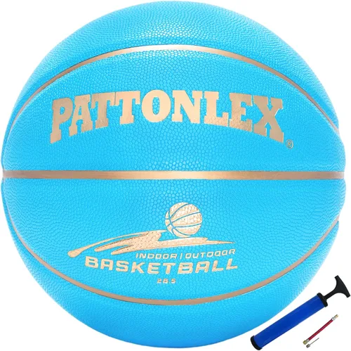 Miniatura 10 de Balones de baloncesto de 28.5" de cuero, tamaño oficial 6, para interiores y exteriores, para jóvenes y mujeres (sin inflar)