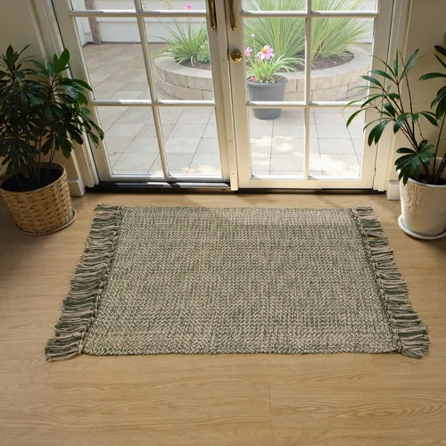 Miniatura 73 de Collive - Tapete de pasillo de cocina, 2 x 4.3 pies, tejido a mano, reversible, lavable, de algodón, color blanco/beige, para baño, pasillo