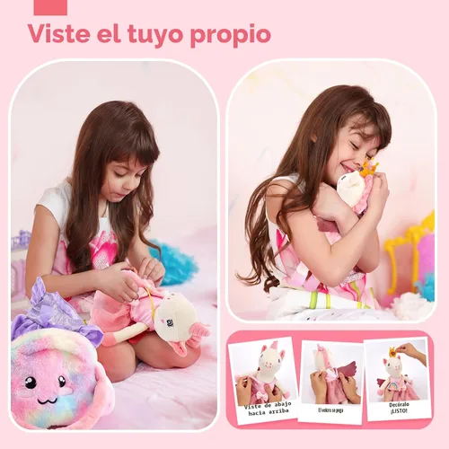 Miniatura 7 de Juguetes de unicornios para niñas de 4 a 6 años, muñeca de bailarina, juguetes de peluche para niñas de 4 a 5 años, muñeca de ballet con bolsa