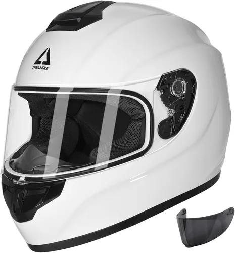 Miniatura 10 de Triangle Casco de moto integral "Graffiti Cross" Street Bike [DOT], M Gris