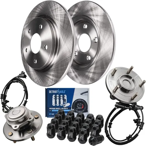 Miniatura 30 de Detroit Axle - Kit de frenos para Volkswagen Beetle Golf City Jetta Frenos de Disco Rotores Pastillas de Freno de Cerámica Reemplazo : Rotores