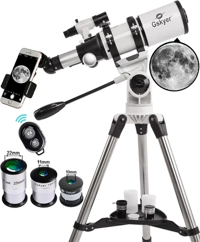 Gskyer Telescopio, telescopios para adultos, telescopio refractor astronómico AZ de 80 mm para niños, astronomía para adultos, alcance de tecnología