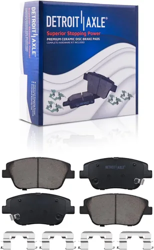 Miniatura 4 de Detroit Axle - Kit de freno delantero para 2011-2016 Kia Optima 2011-2015 Hyundai Sonata Rotores de freno de disco pastillas de freno de cerámica