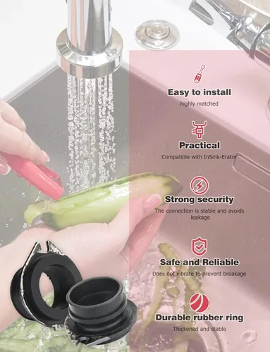 Miniatura 5 de Piezas de eliminación de basura para Insinkerator, 75499 Piezas de repuesto de acoplador flexible compatibles con Insinkerator Anti-Vibración