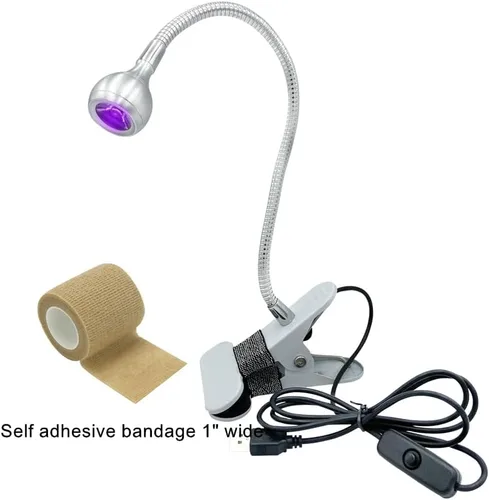 Miniatura 2 de Gel X - Lámpara LED UV para uñas, brazo flexible de 360° con base de clip, lámpara UV de cuello de cisne USB de 5 V para puntas de gel, esmalte