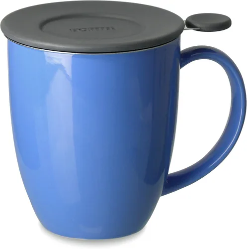Miniatura 10 de FORLIFE Uni Brew-in-Mug con infusor de té y tapa, 16 onzas, color rojo