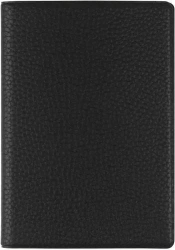 Fenice Funda clásica para pasaporte, funda tipo cartera para viajes, esencial con bloqueo RFID, piel vegana, impermeable (negro)