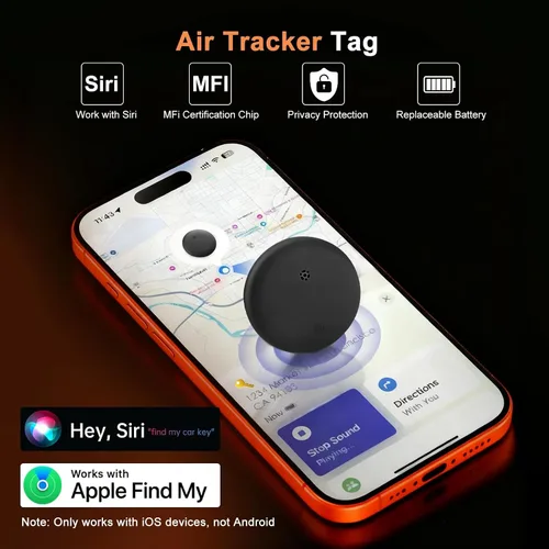 Miniatura 2 de Paquete de 1 etiqueta Air Tracker, funciona con Apple Find My (solo iOS), rastreador Bluetooth, buscador de teclas, localizador de artículos