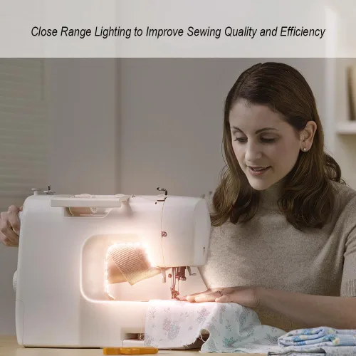Miniatura 7 de Tira de luz para máquina de coser, tira de luz LED adhesiva de 11.8 pulgadas, tira de luz decorativa regulable de varios niveles, lámpara de costura