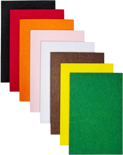 Miniatura 24 de Jtnohx - Fieltro rígido, hojas de fieltro de 2 mm de grosor para manualidades, cuadrados de tela de fieltro dura de 20,3 x 30,5 cm, 8 piezas