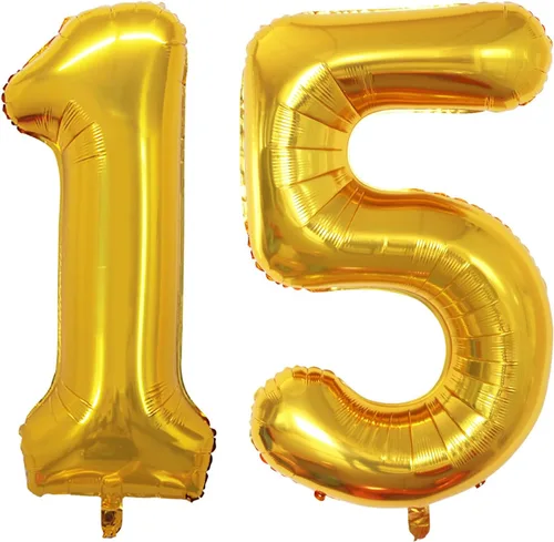 Miniatura 34 de Goer, conjunto de globos de papel aluminio para decoraciones de cumpleaños, globos de las letras de feliz cumpleaños y de números Oro