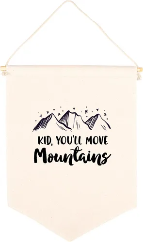 Miniatura 14 de Andaz Press Cartel de lienzo colgante – Tapiz de alfabeto y animales para colgar en la pared para bebé niña y niño, decoración de pared de guardería