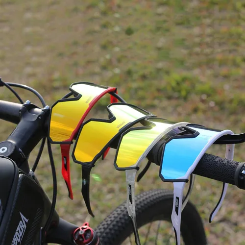 Miniatura 7 de Gafas de ciclismo polarizadas con 3 lentes intercambiables, gafas de equitación, béisbol, correr, esquí, deportes