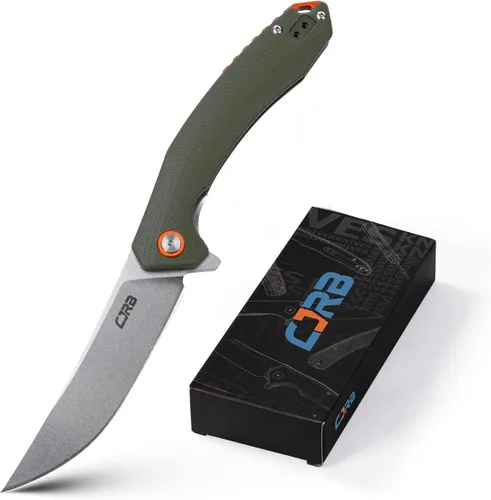 Miniatura 13 de CJRB - Cuchillo plegable Gobi (J1906), con hoja de acero en polvo AR-RPM9, mango G10, de bolsillo, para uso diario, azul Hoja AR-RPM9