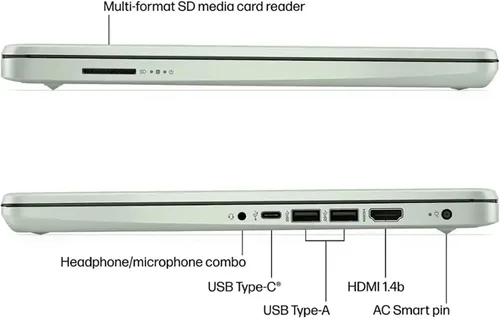 Miniatura 3 de HP Portátil con Microsoft Office y almacenamiento en la nube de 1 TB (1 año), computadora HD de 14 pulgadas, 4 GB de RAM, UFS de 128 GB, CPU Intel