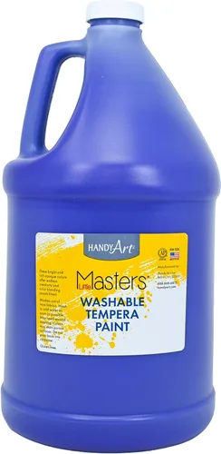 Handy Art Little Masters - Pintura al temple lavable, color violeta, botella de 128 onzas, brillante y mezclable, alta opacidad, colores lavables