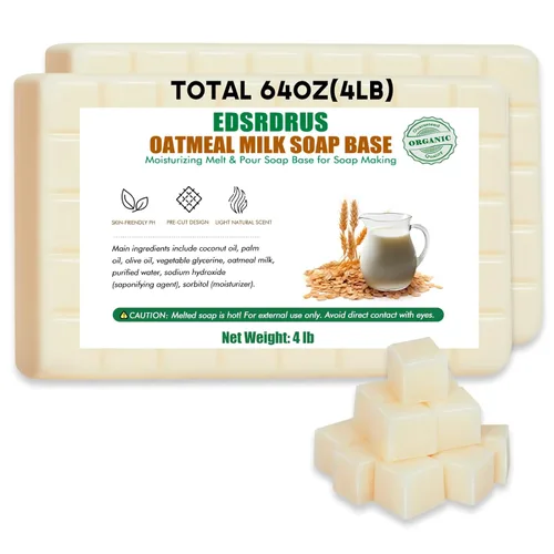 Miniatura 19 de EDSRDRUS Base de jabón aromática de 2 libras, hecha a mano con miel y aceite de coco, base de jabón hidratante para derretir y verter