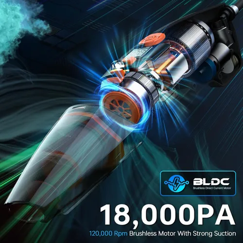 Miniatura 2 de THINKWORK Aspiradora de Coche de 20V y Inflador de Aire, Aspiradora de Mano Inalámbrica de Alta Potencia de Doble Función con 18000pa de Potencia