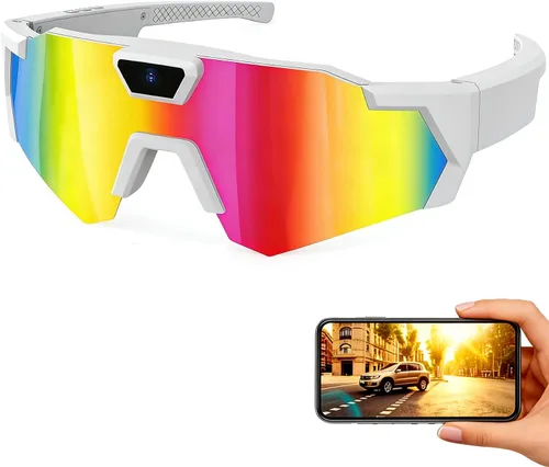 Miniatura 9 de POV - Lentes de sol de béisbol 4K con cámara, lentes de cámara inteligente para hombres y mujeres, gafas de sol con cámaras con tarjeta SD de 32 GB