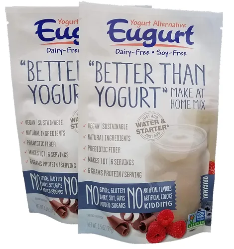 Mezcla para hacer en casa "Better Than Yogurt" (¡sin lácteos y soja!) (simple, paquete de 2)