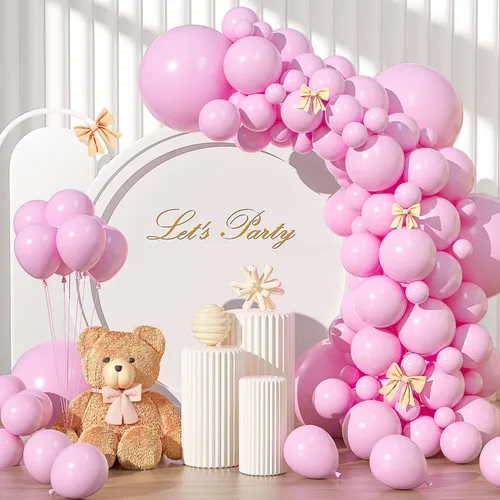 Miniatura 38 de Kit de arco de globos rojo brillante de 135 piezas de diferentes tamaños de 18, 12, 10 y 5 pulgadas, decoraciones de fiesta de color rojo para baby