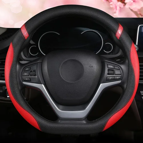 Miniatura 10 de Cxtiy Funda para volante con parte inferior plana en forma de D para mujeres y niñas, elegante accesorio antideslizante para el interior del Rosa