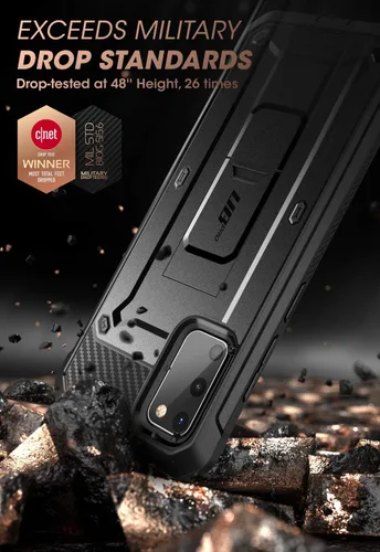 Miniatura 4 de SUPCASE Funda para Samsung Galaxy S20 FE 5G con Protector de Pantalla (Unicorn Beetle Pro), [Soporte Integrado y Clip para Cinturón] Funda Negro