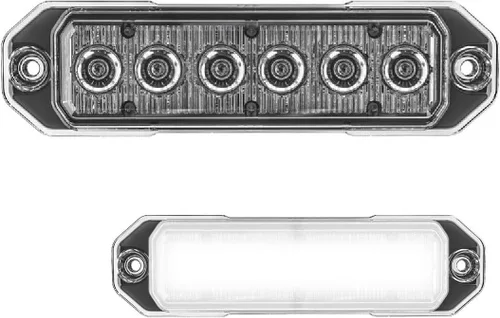 Miniatura 17 de SpeedTech Lights Z-6 TIR - Luz estroboscópica LED de montaje en superficie, 6 LED, faro de advertencia de peligro de rejilla de 18 W para vehículos