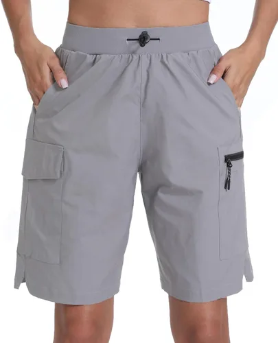 Miniatura 21 de Pantalones cortos de senderismo para mujer, de secado rápido, ligeros, para viajes, atletismo
