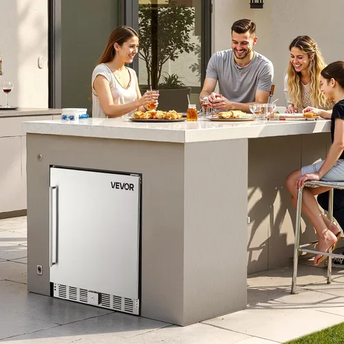 Miniatura 8 de VEVOR Refrigerador de bebidas para exteriores de 24 pulgadas, refrigerador de bebidas integrado de 150 cuartos de galón, enfriador de eficiencia