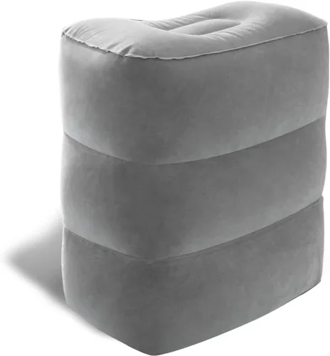 Betus Almohada inflable para descanso de pies, ultra cómoda y compacta, taburete para niños y niños para vuelos largos o viajes en avión o automóvil