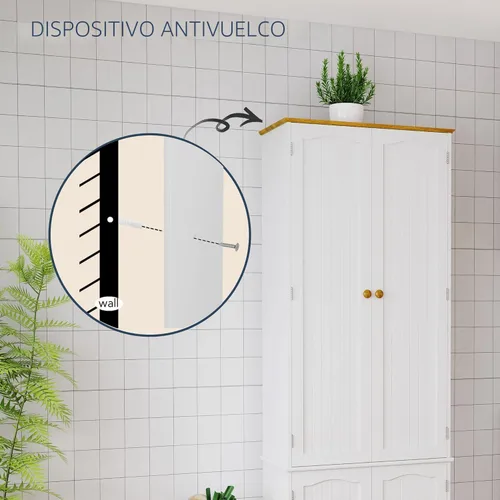 Miniatura 6 de Yusong - Armario alto de despensa de cocina de 72 pulgadas, armario de almacenamiento independiente con puertas y estantes, aparador de despensa