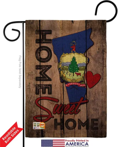 Miniatura 2 de State Vermont Home Sweet Garden Flags 2pcs Pack Americana States USA American Territories Republic Country Particular Area Small Decorative Gift