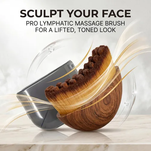 Miniatura 2 de Cepillo facial de contorno linfático 2026, masajeador profesional de drenaje linfático, cepillo de drenaje linfático facial para antihinchazón