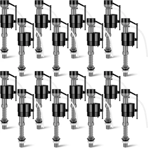 Lasnten Kit de reemplazo de válvula de llenado de inodoro de 16 piezas, kit de reemplazo de válvula para control de agua de tanque y tazón