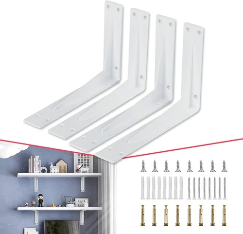 Miniatura 13 de CLT Soporte de Estante Negro, 12" X 5" Un Cuarto de Pulgada (1/4") de Grosor - Carga Máxima: 440 lb Rústico Industrial Moderno Granja Resistente