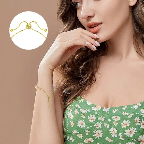 Miniatura 5 de Oubaka 12 pulseras deslizantes ajustables, cadenas extensoras ajustables con extremos de bola, cadenas extensoras para pulseras, joyería