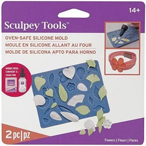 Sculpey Herramientas Flexible Horno Seguro Silicona Flores Molde, Gran Fabricación de Joyas y Todos los Otros Tipos de Artesanías! Úselo con Horno