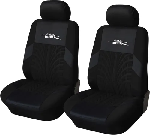 Miniatura 12 de AUTOYOUTH - Juego completo de fundas para asientos de auto, fundas para asientos delanteros y asiento trasero dividido para mujer, juego de Azul