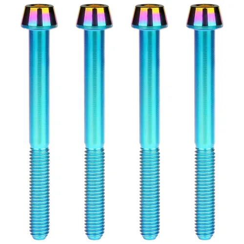 Miniatura 8 de Titanio Ti M6 x 10 16 18 20 25 30 35 40 45 50 55 60 2.559 in Allen - Tornillos hexagonales de 2.559 in, tornillos cónicos, paquete de 4