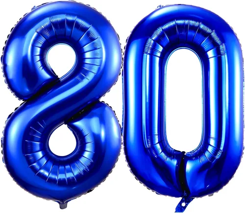 Miniatura 7 de Globos de color azul marino con el número 14, globos de cumpleaños de 40 pulgadas, color azul oscuro, globos de cumpleaños de 14 o 41 pulgadas, Azul