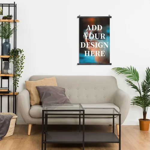 Miniatura 5 de QXYIYBU Póster colgante personalizado, diseño personalizado de tu propia foto, logotipo, texto, arte de pared, marco de madera ajustable, póster