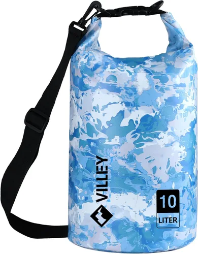 Miniatura 11 de VILLEY Bolsa seca impermeable de 20L, saco con tapa enrollable que mantiene el equipo seco, saco ligero para kayak, navegación, camping, natación