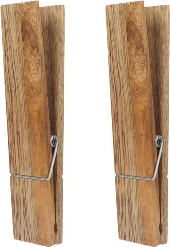 Cabilock 2 ganchos de playa para toallas artesanales para colgar en la pared, colgador de pared con forma de pinza para la ropa, alfileres grandes