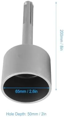 Miniatura 6 de Controlador de poste en T, vástago de 5 hoyos, acero de 7.9 in de longitud, poste de mano Pounder T, accesorio para poste de valla SDS-MAX U poste