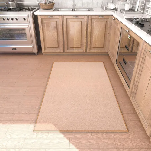 Miniatura 11 de AREDO Alfombra de pasillo con parte trasera de goma antideslizante, alfombra de piso suave lavable para cocina, pasillo, entrada interior, Negro