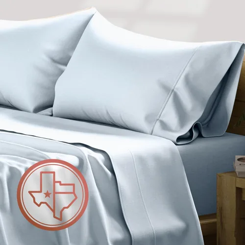 Miniatura 18 de TEXAS LINEN CO. Juego de sábanas de algodón egipcio Split King - 600 número de hilos, 5 piezas, sábanas blancas para cama ajustable, fibra 19: Raya
