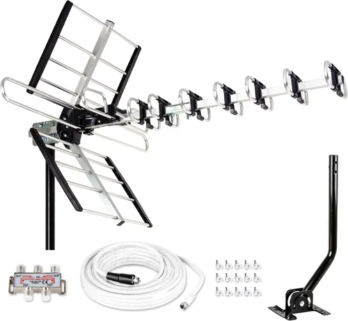 Miniatura 7 de Five Star - Antena de TV para exteriores HDTV de largo alcance de hasta 200 millas, antena de TV para instalar en ático o techo, antena digital OTA