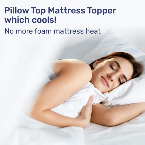 Miniatura 5 de Sleep Mantra Cubrecolchón de Algodón 100% Tamaño Individual – Cubrecolchón de enfriamiento envolvente premium se adapta a colchones de hasta 20